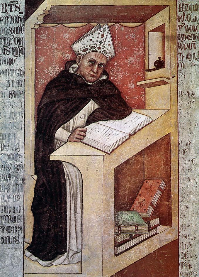 Albertus Magnus, Fresko (1352) in Treviso, Italien